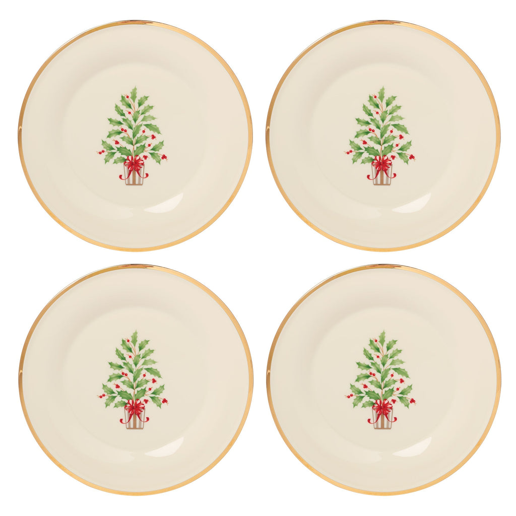 Lenox Holiday Tree Accent Plates, Set of 4, porcelain (view 4)