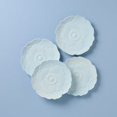 Lenox Butterfly Meadow Floral Blue Accent Plates, Set of 4, porcelain