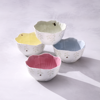 Lenox Butterfly Meadow Floral Pink Dessert Bowls, Set of 4, porcelain (view 3)