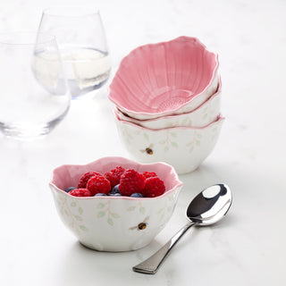 Lenox Butterfly Meadow Floral Pink Dessert Bowls, Set of 4, porcelain (view 2)