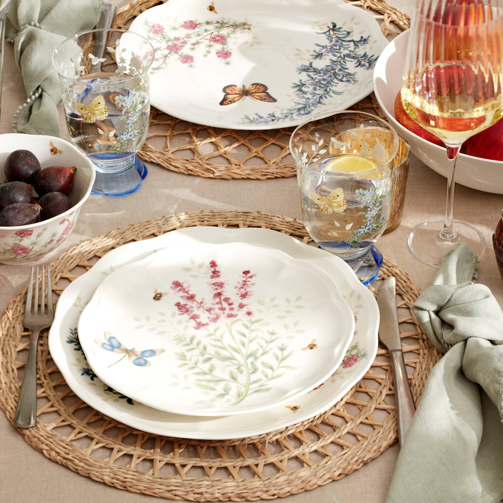 Lenox Butterfly Meadow Herbs 12-Piece Dinnerware Set, porcelain (view 5)