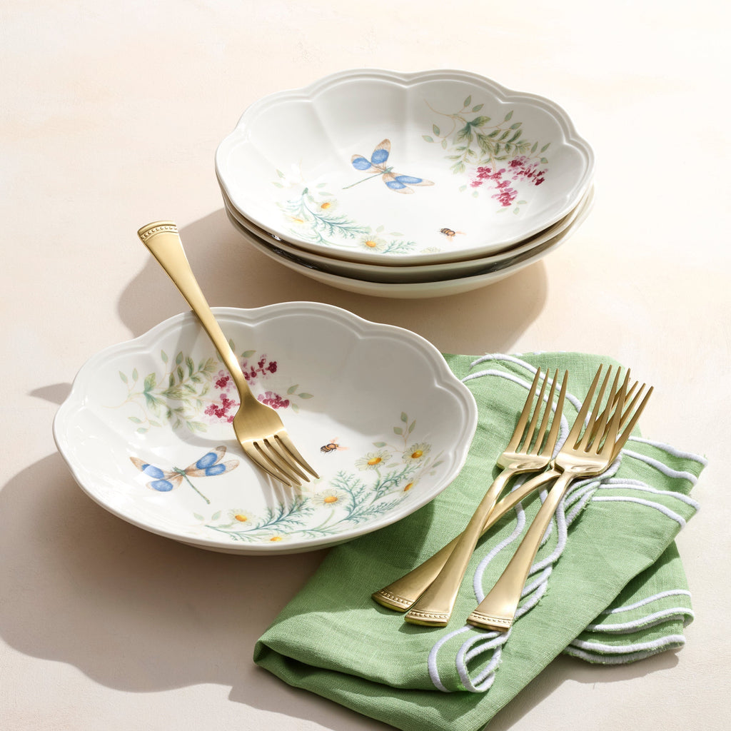 Lenox Butterfly Meadow Herbs Pasta Bowls, Set of 4, porcelain (view 4)