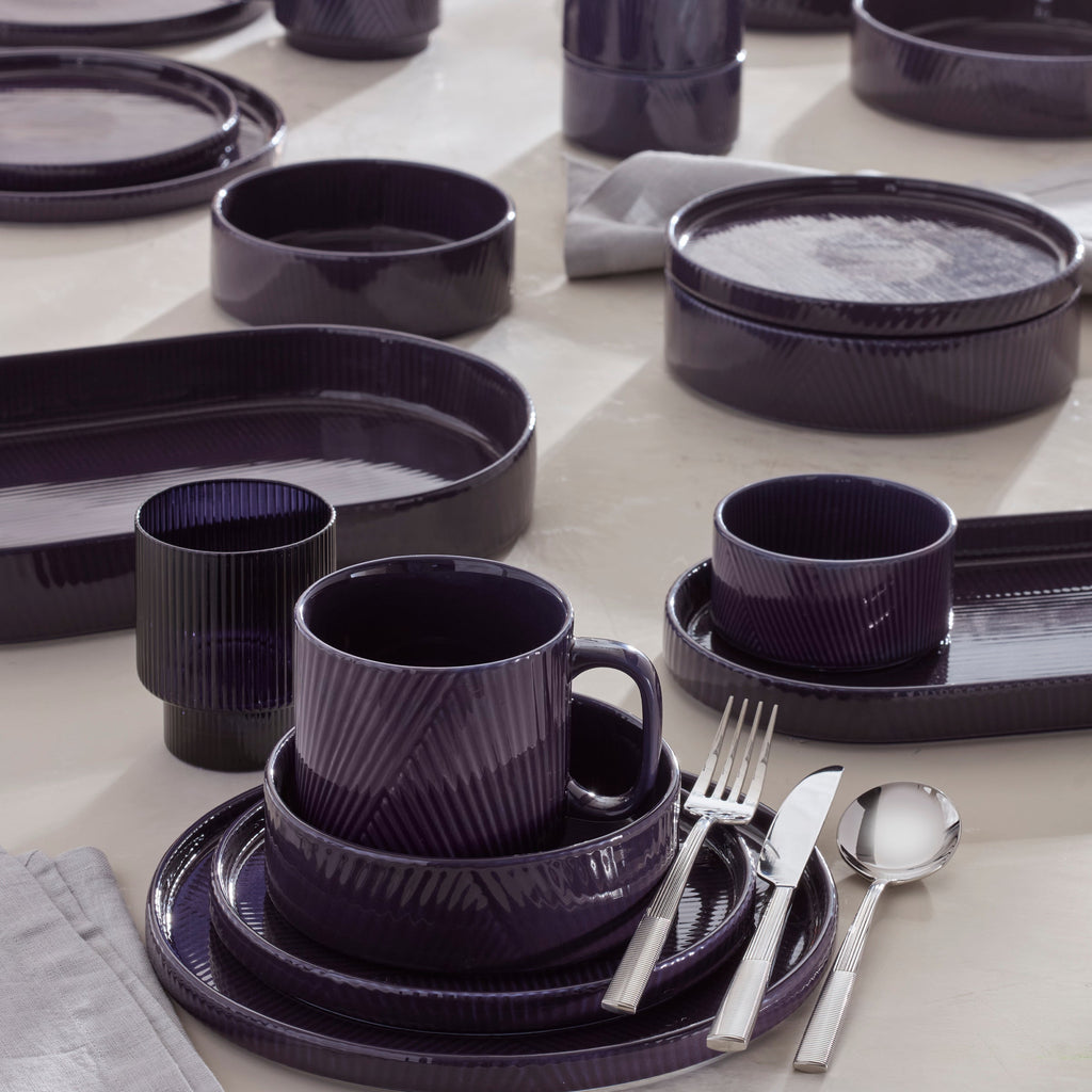 Lenox Modulus Nightshade 12-Piece Dinnerware Set, porcelain (view 2)