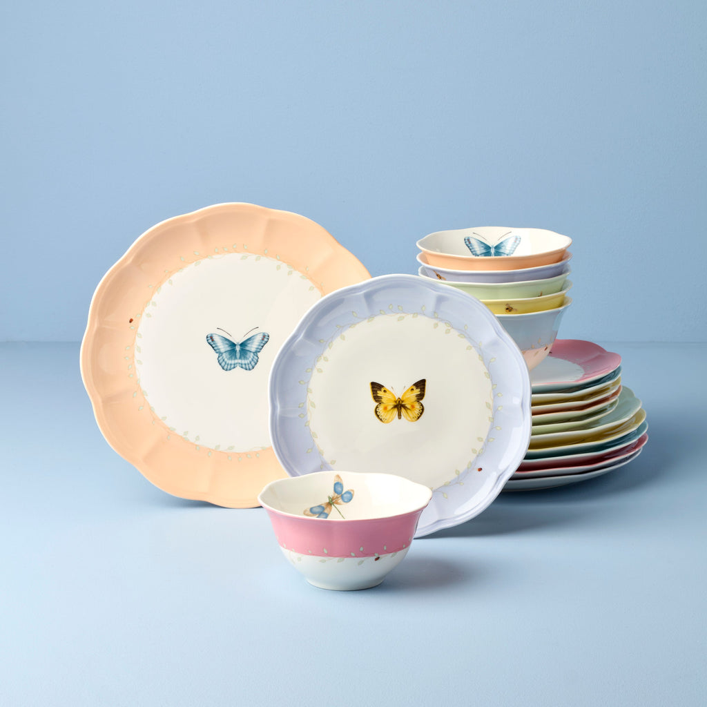 Lenox Butterfly Meadow Colors 18-Piece Dinnerware Set, porcelain