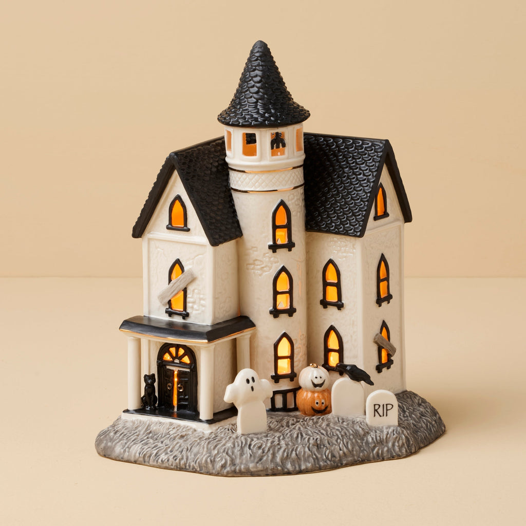 Lenox Vintage Halloween Lit Manor Figurine, porcelain (view 2)