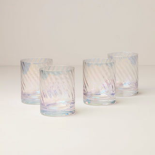 Lenox Tuscany Classics Iridescent Double Old Fashion Glasses, S/4, glass