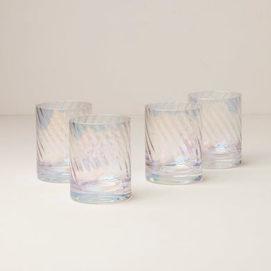 Lenox Tuscany Classics Iridescent Double Old Fashion Glasses, S/4, glass