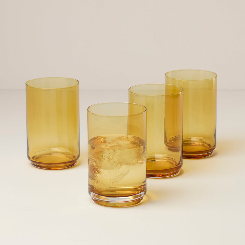 Lenox Tuscany Classics Stackable Amber Coolers, Set of 4, glass (view 2)