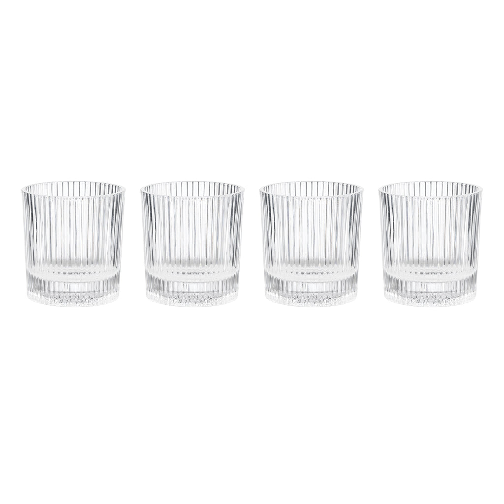 Oneida Wallingford Double Old-Fashioned Glasses, Set of 4, glass