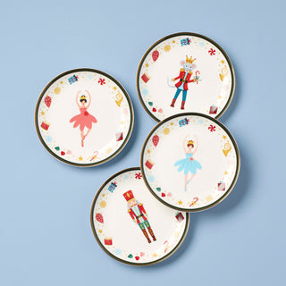 Lenox Nutcracker Ballet Tidbit Plates - Set of 4 Assorted, porcelain