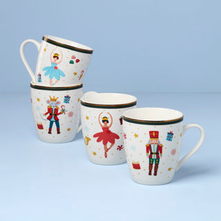 Lenox Nutcracker Ballet Mugs - Set of 4, porcelain
