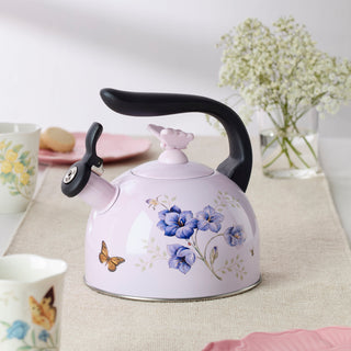Lenox Butterfly Meadow Colors Tea Kettle, enamelware (view 4)
