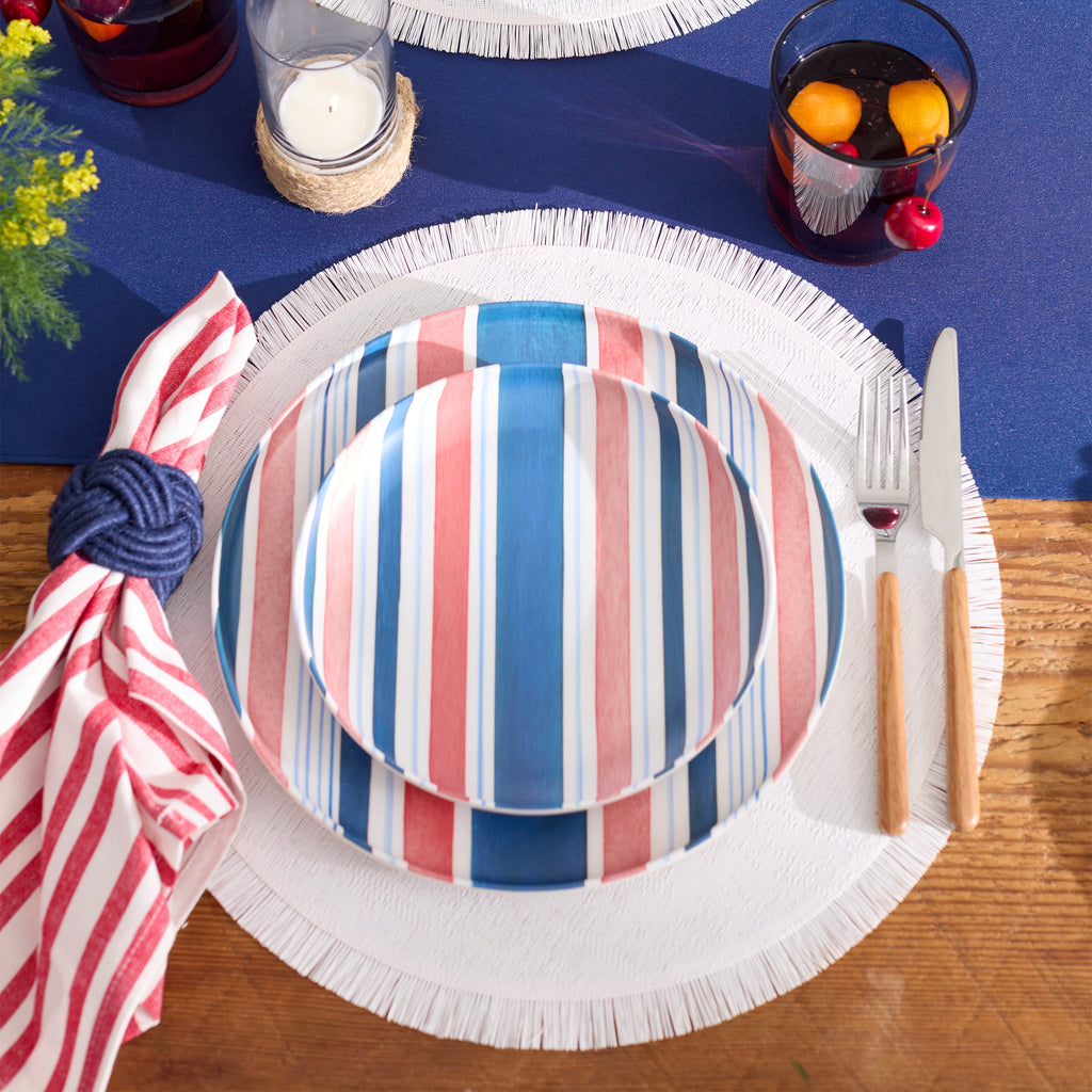 Oneida 24 Seven Melamine Stripe 12-Piece Dinnerware Set, melamine (view 6)