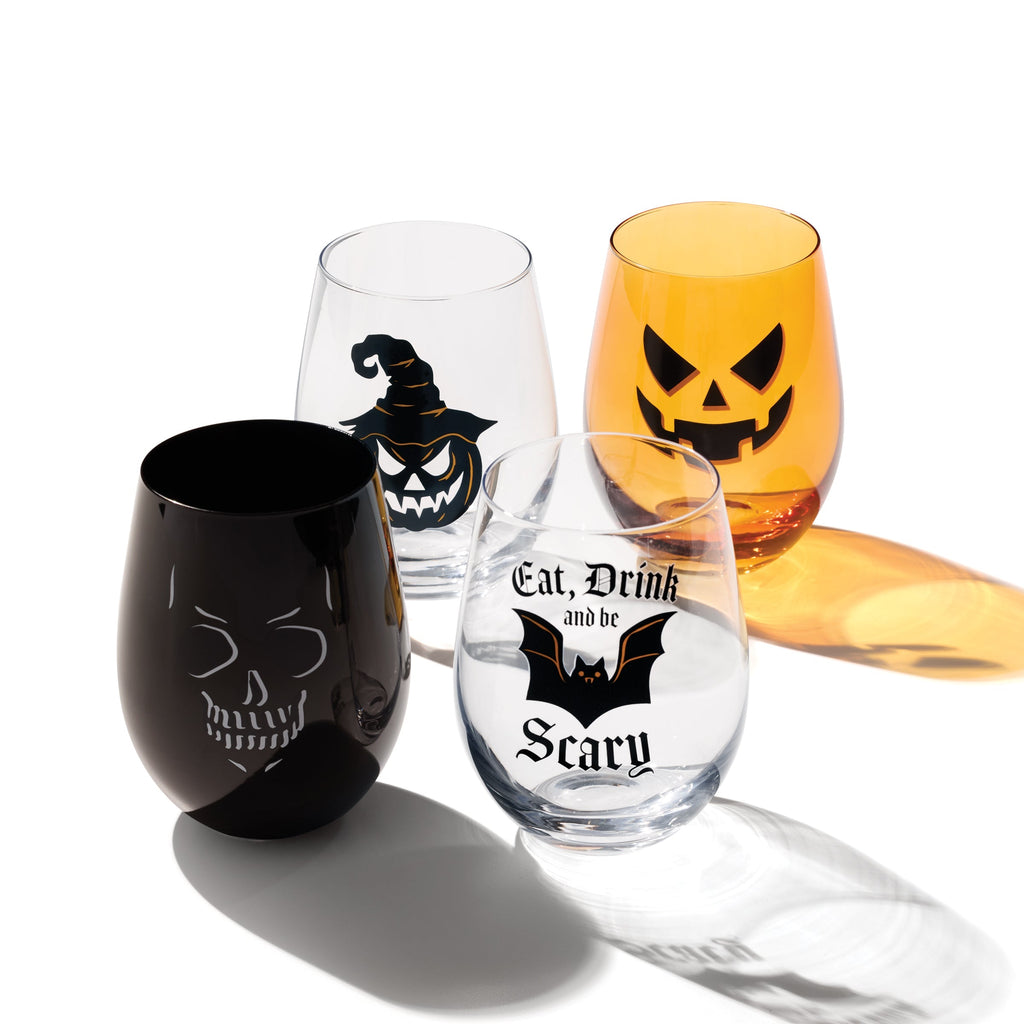 Oneida Vintro Halloween Stemless Wine Glasses - Set Of 4, glass (view 2)