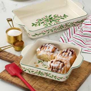Lenox Holiday Rectangular Baking Dish, stoneware (view 2)