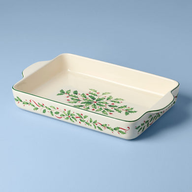 Lenox Holiday Rectangular Baking Dish, stoneware