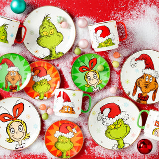 Lenox Merry Grinchmas Grinchie Grins Accent Plates, Set of 4, porcelain (view 3)