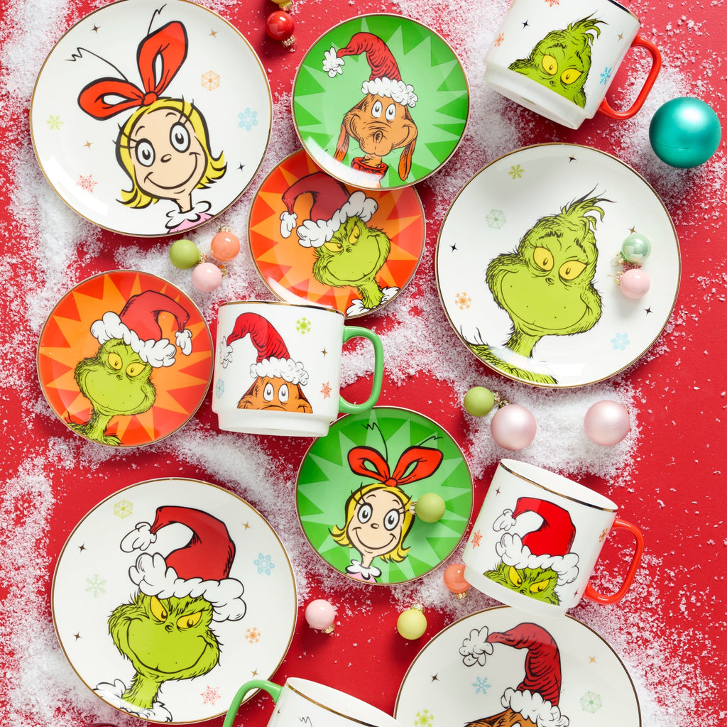 Lenox Merry Grinchmas Tidbit Plates, Set of 4, porcelain (view 3)