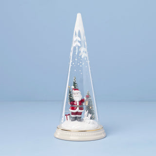Lenox Merry & Magical Lit Santa With Lantern Figurine, porcelain/glass