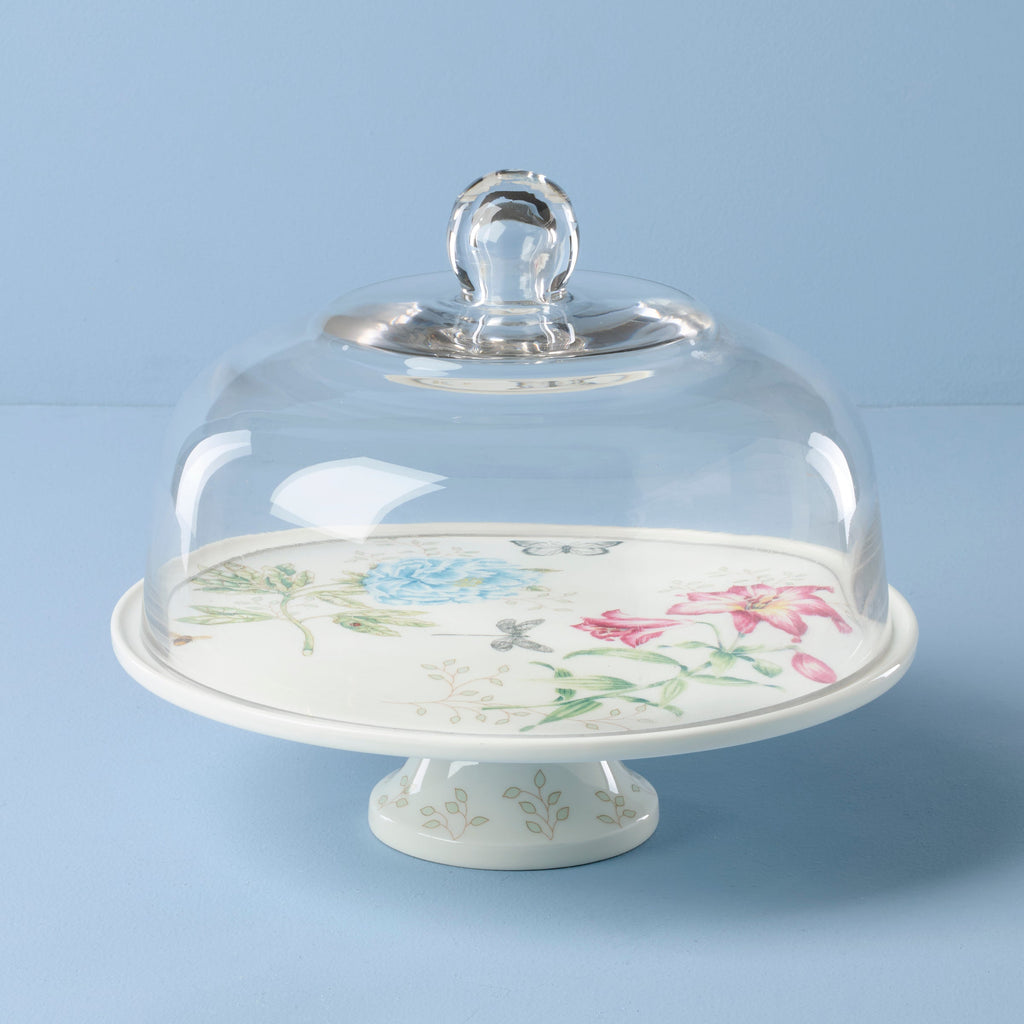 Lenox Butterfly Meadow 25th Anniversary Cake Plate, porcelain