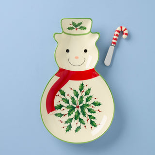 Lenox Holiday Tray with Spreader, porcelain