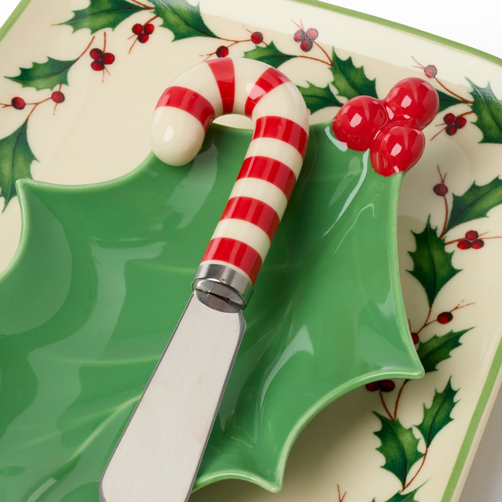 Lenox Holiday Tray Set with Spreader 3-Piece Set, porcelain (view 4)