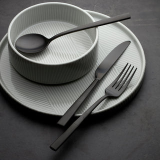 Lenox Modulus Black Satin 20-Piece Flatware Set, 18/10 stainless steel (view 4)