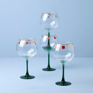 Lenox Nutcracker Ballet Balloon Wine Glasses, Set of 4, glass