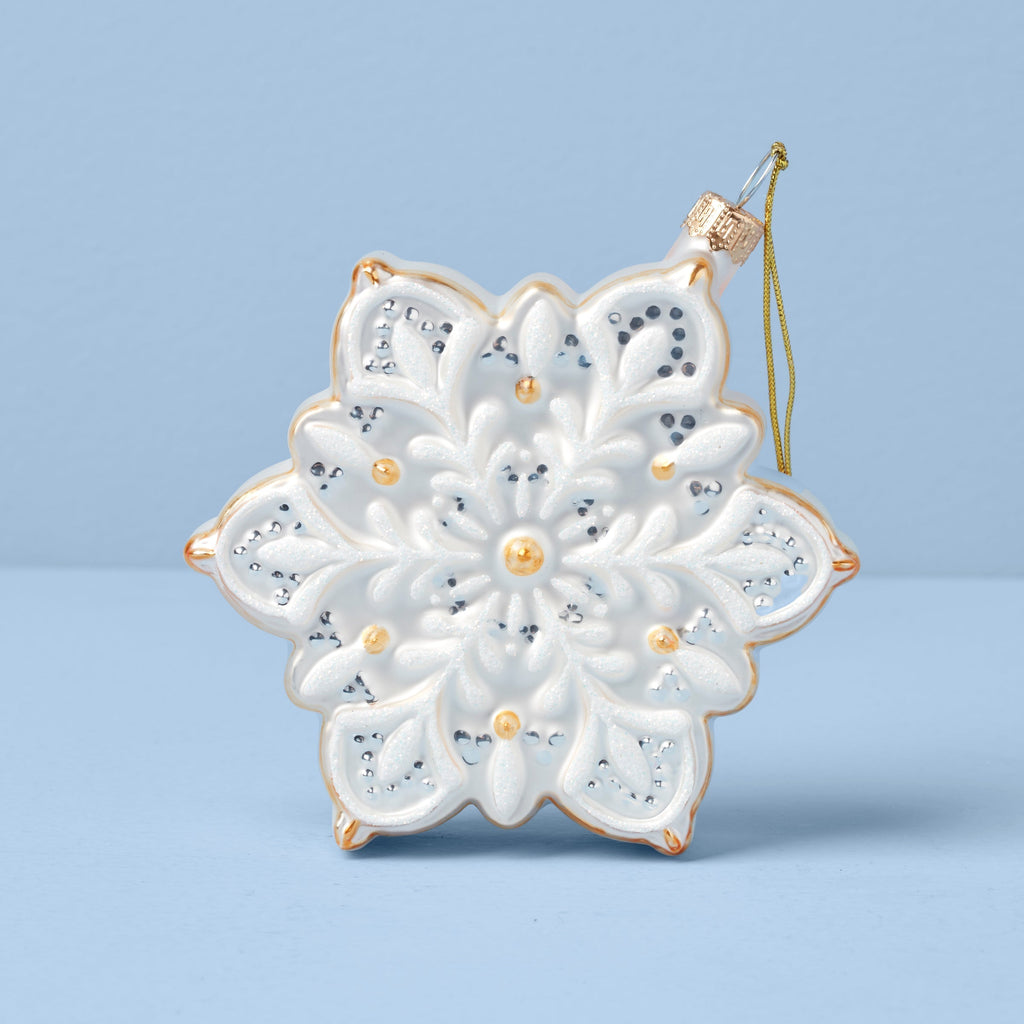 Lenox Blown Glass Snowflake Ornament, glass (view 2)
