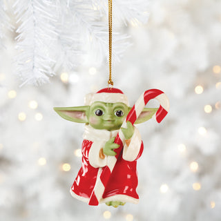 Lenox Grogu with Candy Cane Ornament, porcelain (view 5)