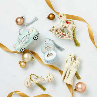 Lenox 2026 Just Married Vintage Car Ornament, porcelain (view 3)