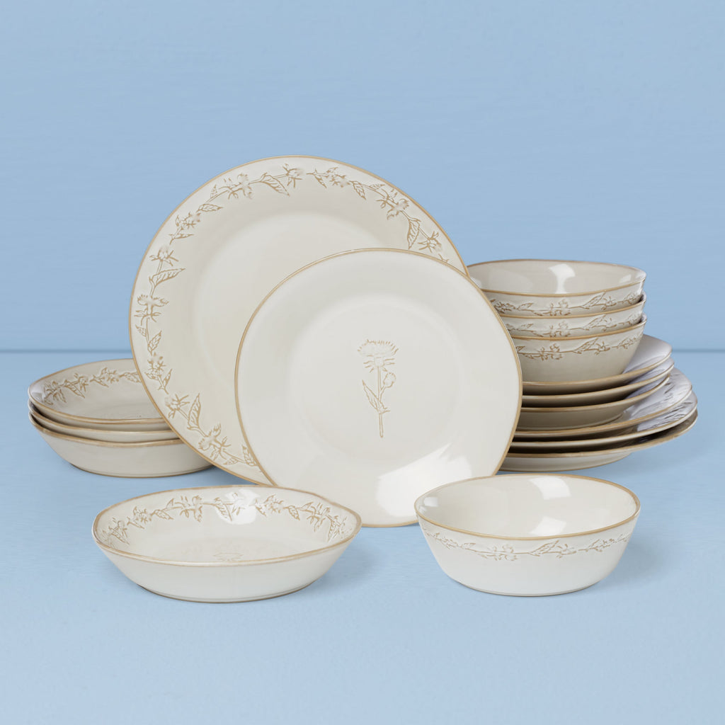 Lenox Homespun 16-Piece Dinnerware Set, stoneware