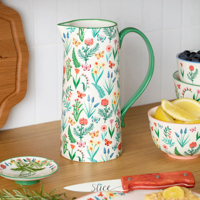 Oneida First Blooms Pitcher, porcelain (view 2)