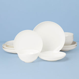 Lenox Studio 1414 Coupe 16-Piece Dinnerware Set, bone china