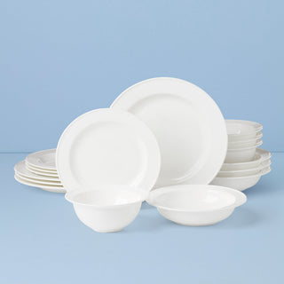 Lenox Studio 1414 Rimmed 16-Piece Dinnerware Set, bone china