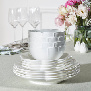Lenox Studio 1414 Scallop 12-Piece Dinnerware Set, bone china (view 10)
