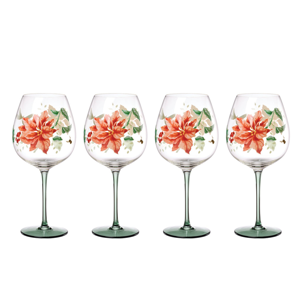 Lenox Butterfly Meadow Holiday Balloon Glasses, Set of 4, glass (view 5)