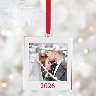 Lenox 2026 Frame Charm Ornament, silverplate/stainless steel (view 3)
