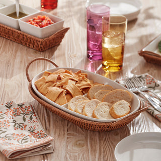 Oneida Willow & White Divided Server with Tray, stoneware (view 4)