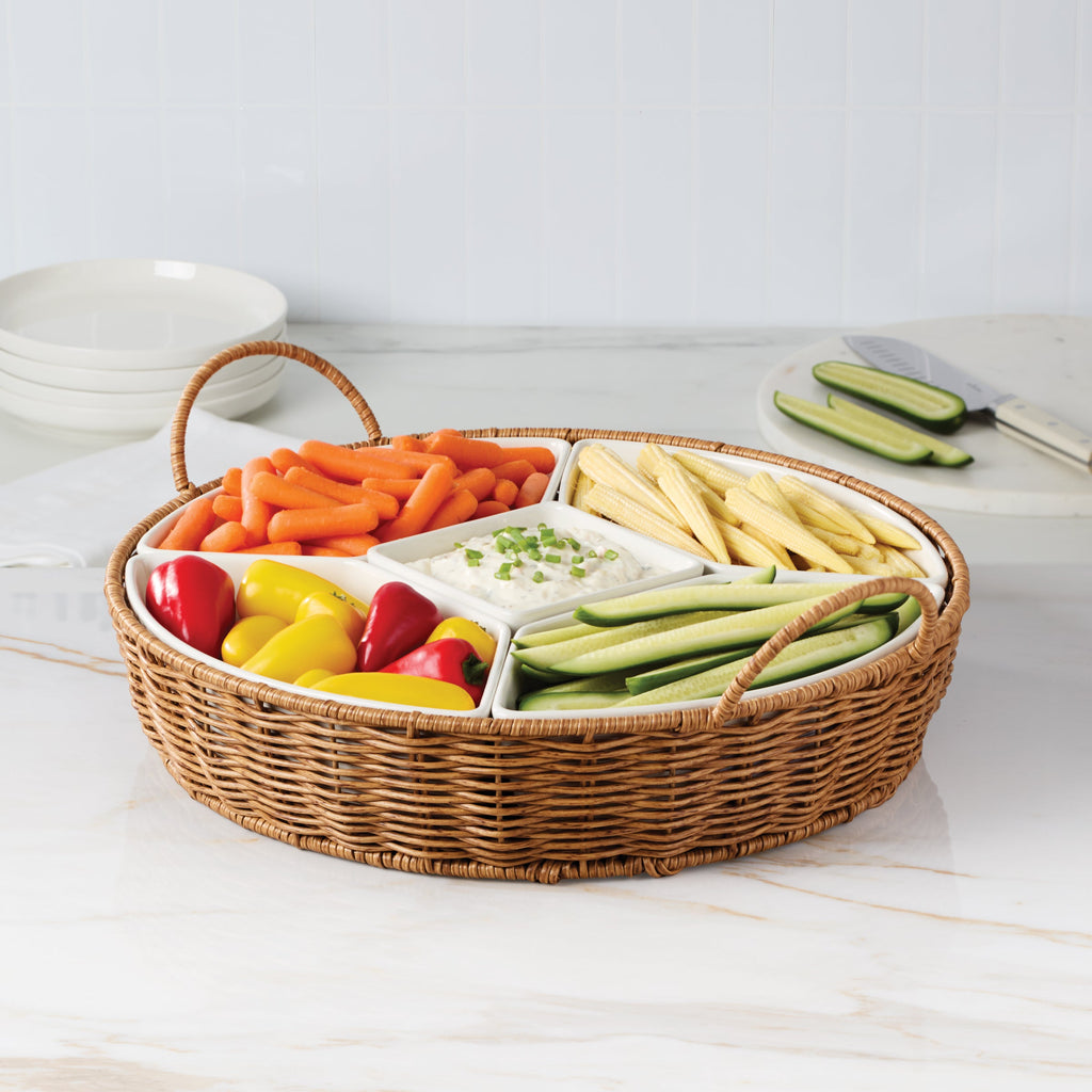 Oneida Willow & White 6-Piece Serving Set, stoneware (view 4)