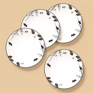 Lenox Haunted Halloween Dinner Plates, Set of 4, porcelain