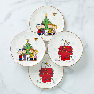 Lenox Peanuts Gang Accent Plates, Set of 4, Assorted, porcelain