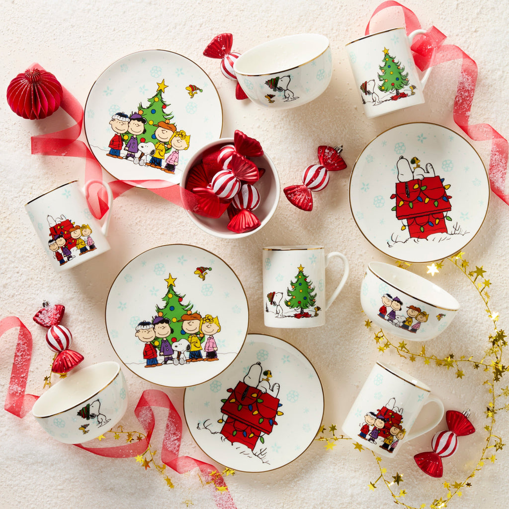 Lenox Peanuts Gang 12-Piece Dessert Set, porcelain (view 2)