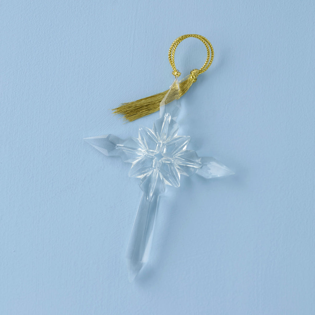 Lenox 2026 Optic Cross Ornament, glass