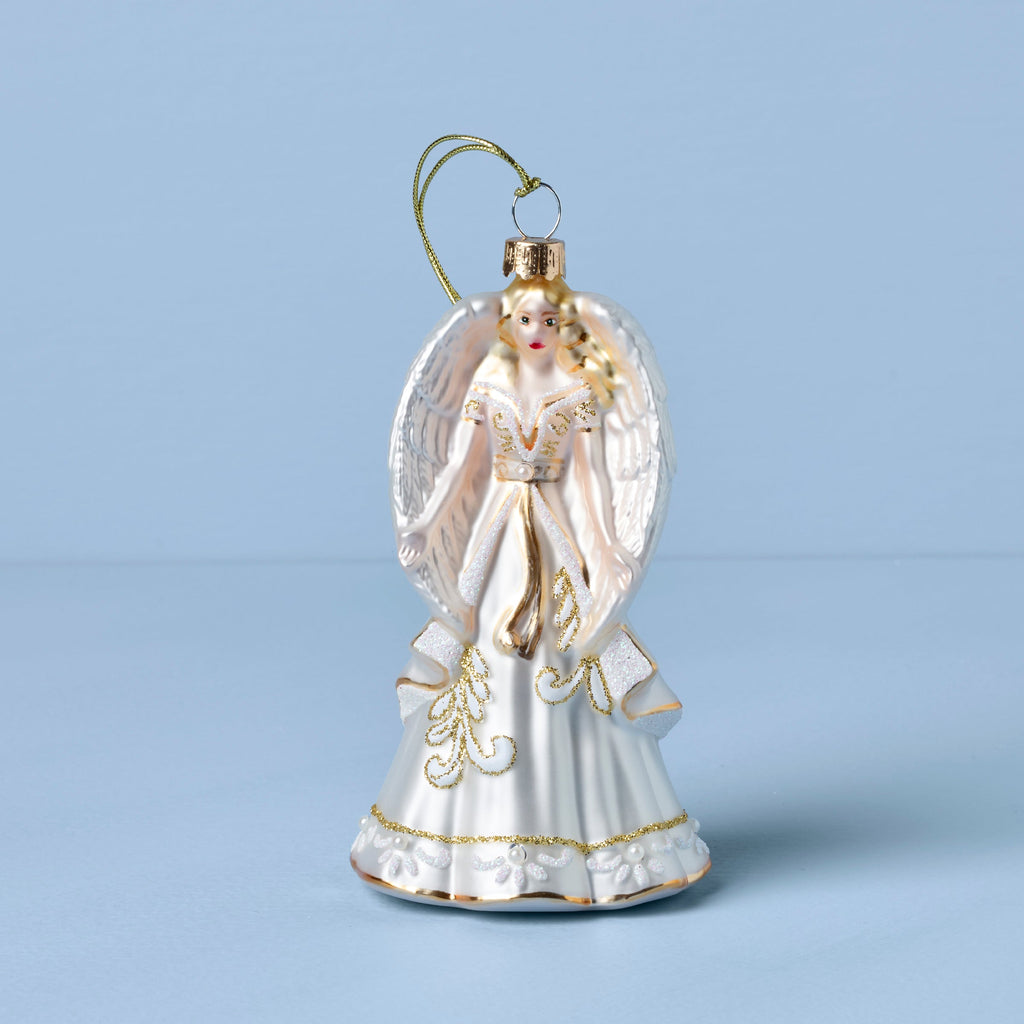 Lenox Blown Glass Angel Ornament, glass