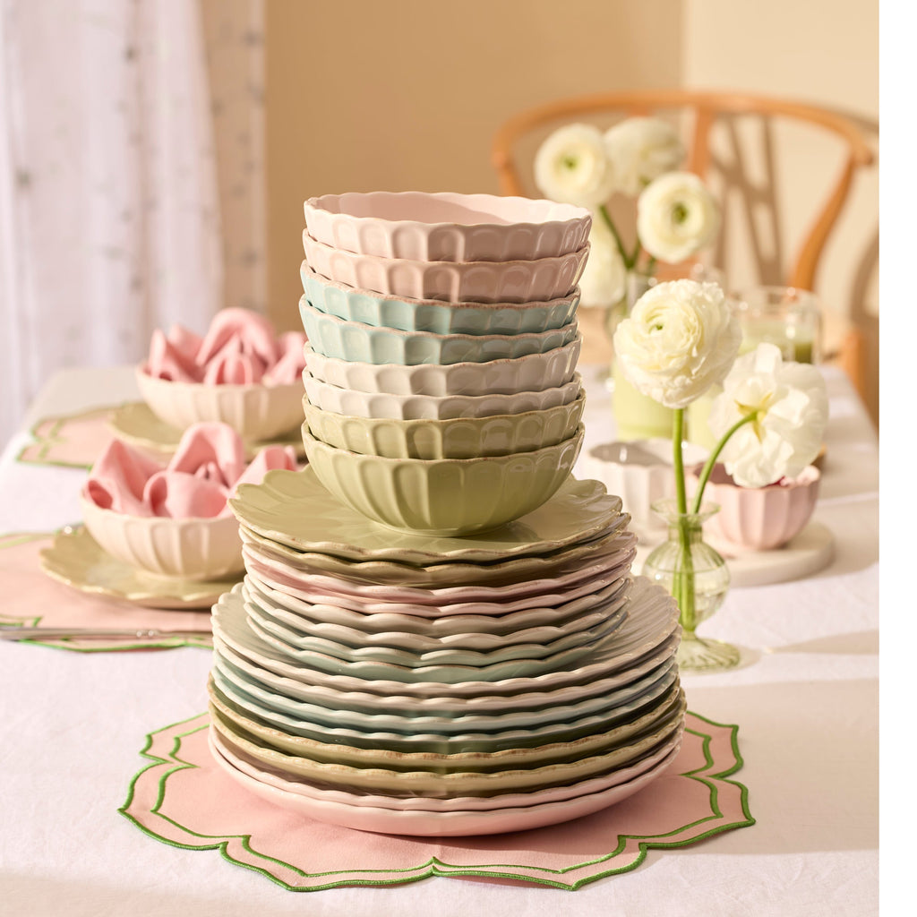 Lenox French Perle Scallop Ice Blue 12-Piece Dinnerware Set, stoneware (view 11)