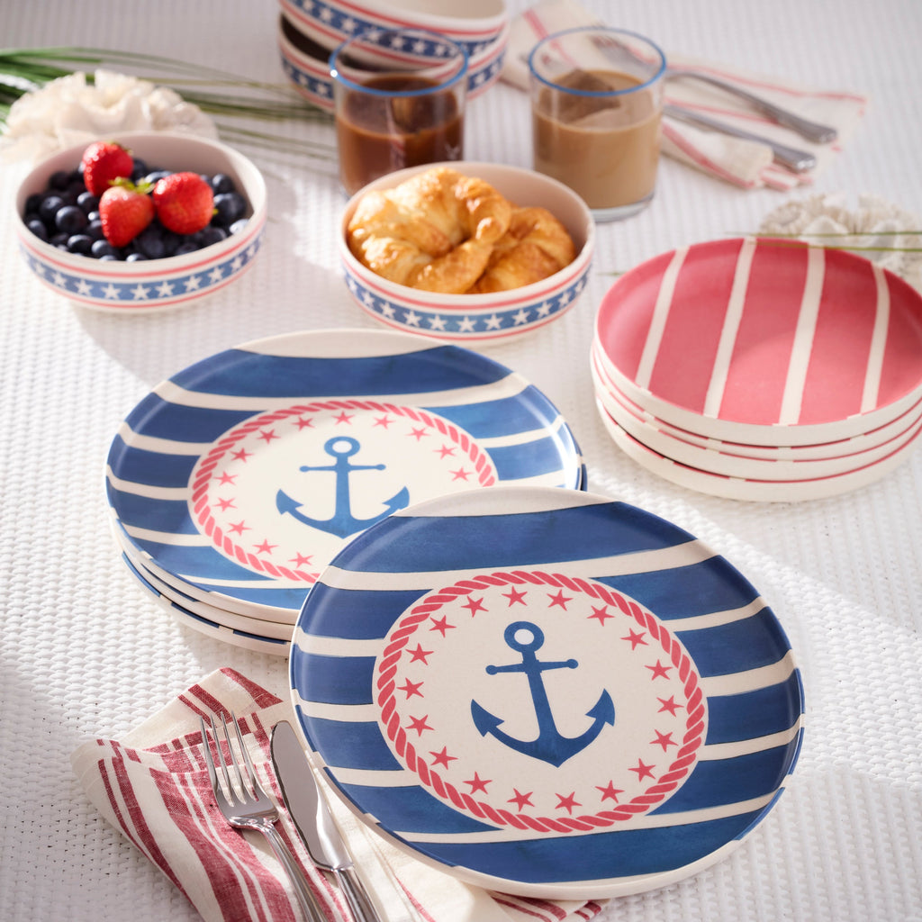 Oneida 24 Seven Melamine, Aweigh We Go 12-Piece Dinnerware Set, melamine (view 5)