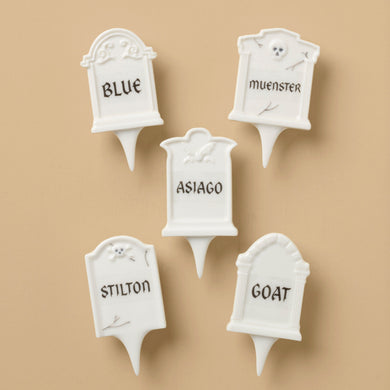 Lenox Headstone Cheese Markers 5-Piece Set, porcelain
