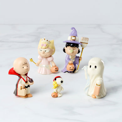 Lenox Peanuts Tricks and Treats 5 Piece Set, porcelain