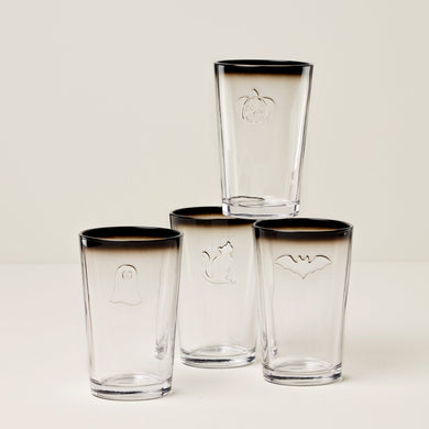 Lenox Halloween Embossed Tumbler, Set of 4, glass